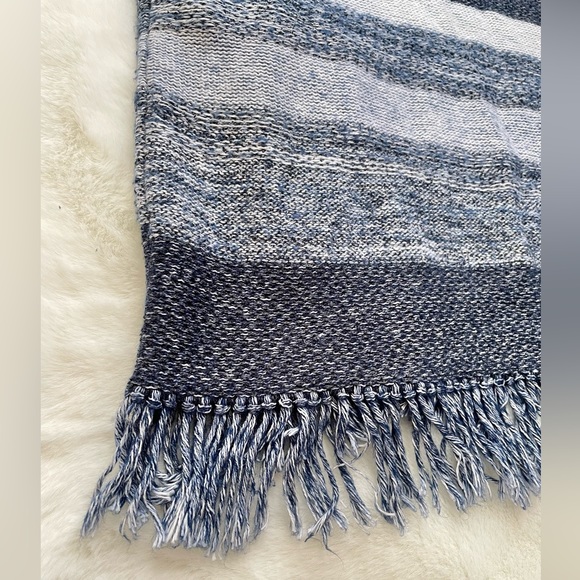 Great shape ETCETERA STRIPED KNIT SWEATER VEST TOP SLEEVELESS w/FRINGES S medium - Picture 7 of 7